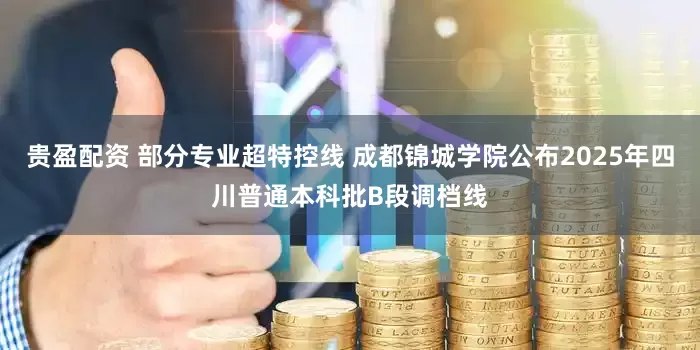 贵盈配资 部分专业超特控线 成都锦城学院公布2025年四川普通本科批B段调档线